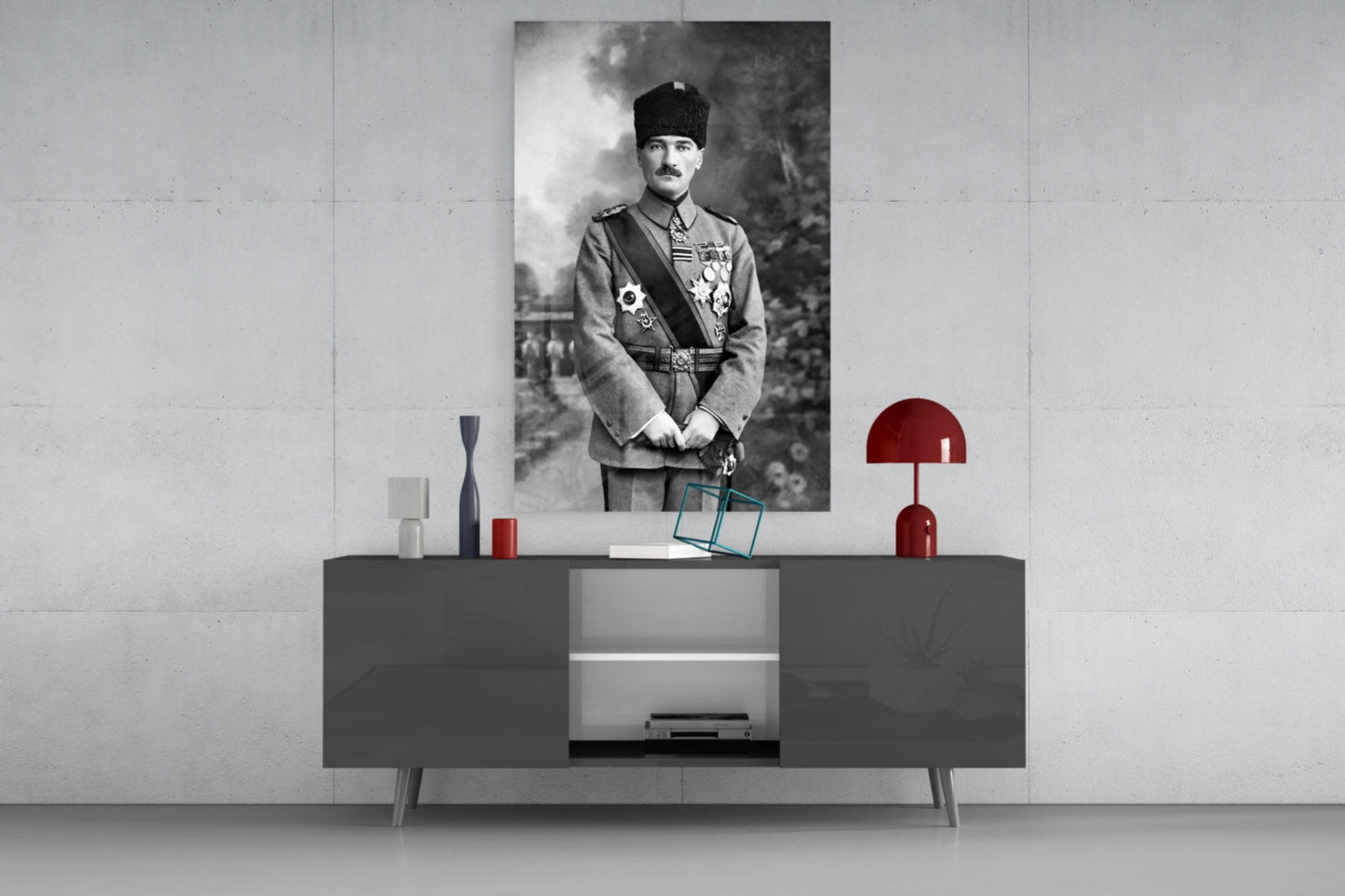Ataturk  Glass Wall Art