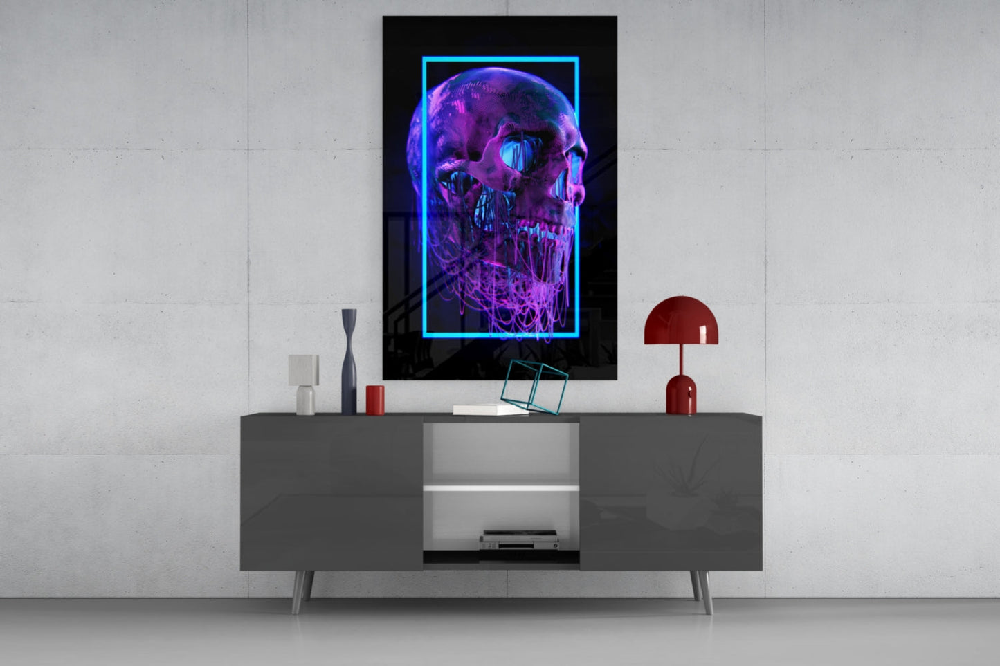 Skull Glass Wall Art