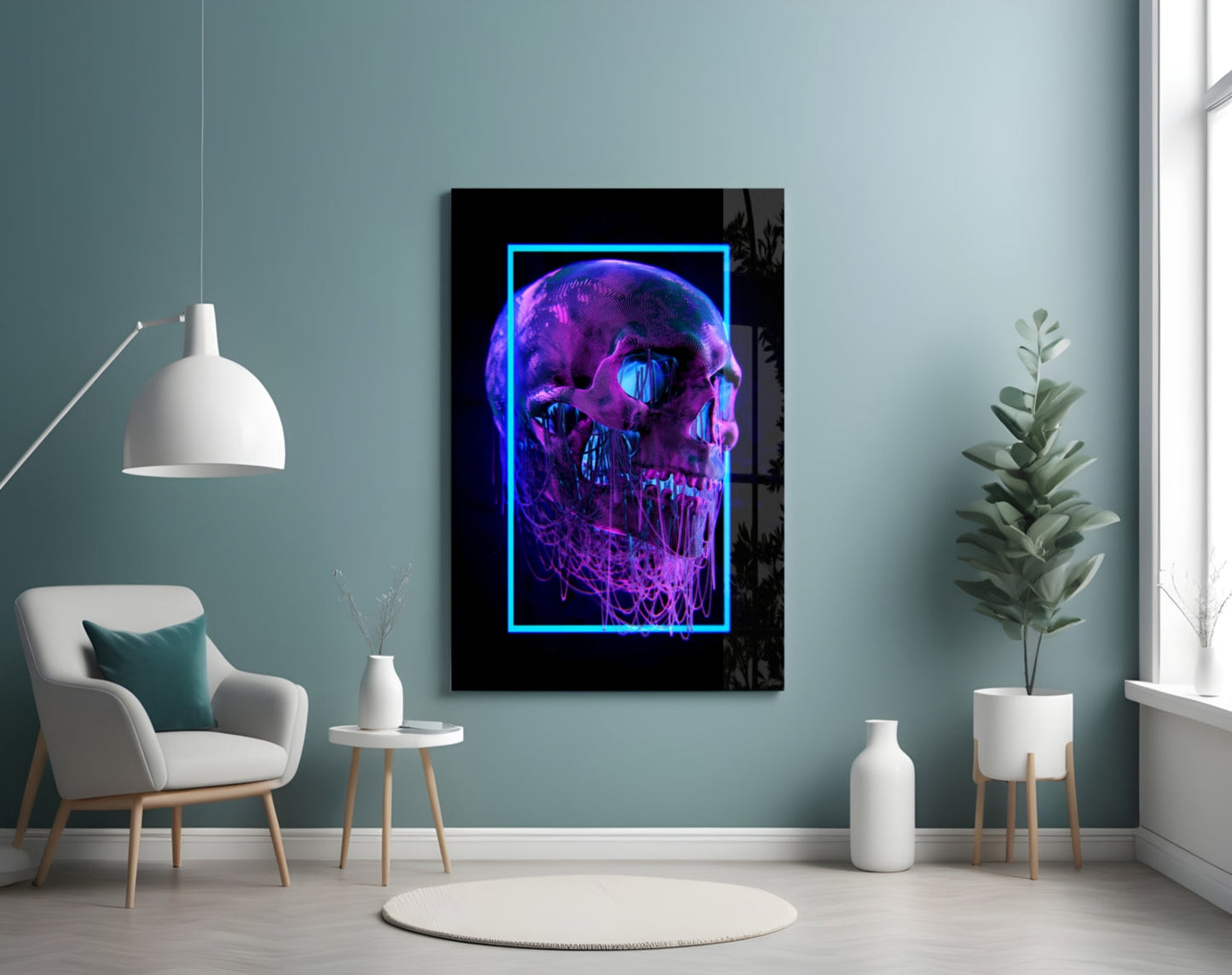 Skull Glass Wall Art