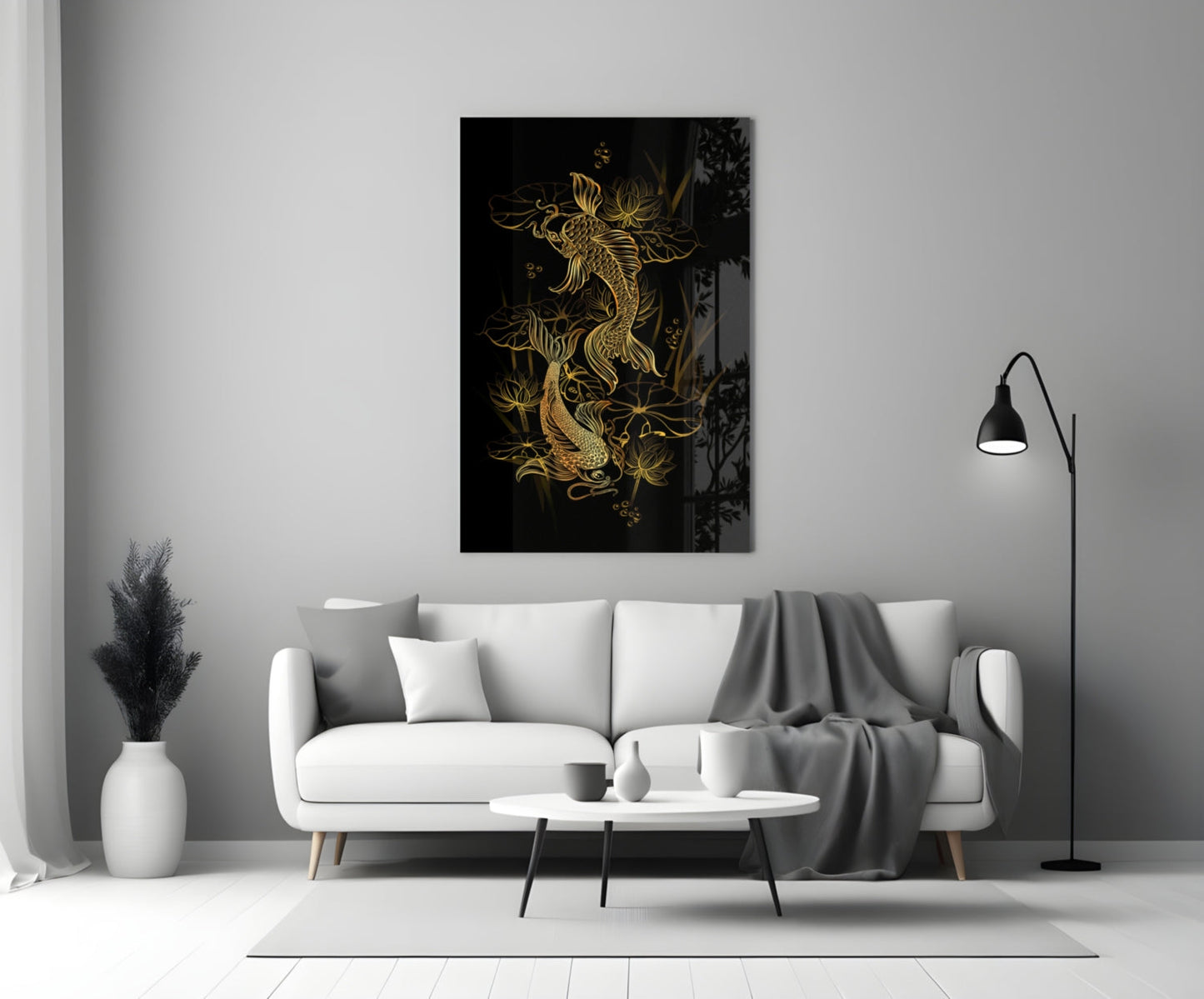 Ying Yang Glass Wall Art