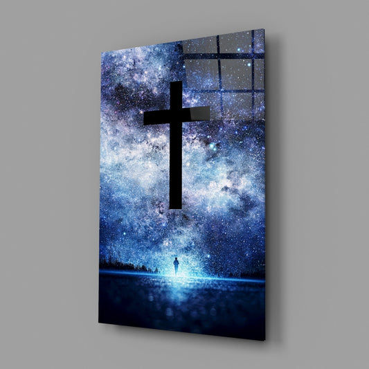 Cross Glass Wall Art