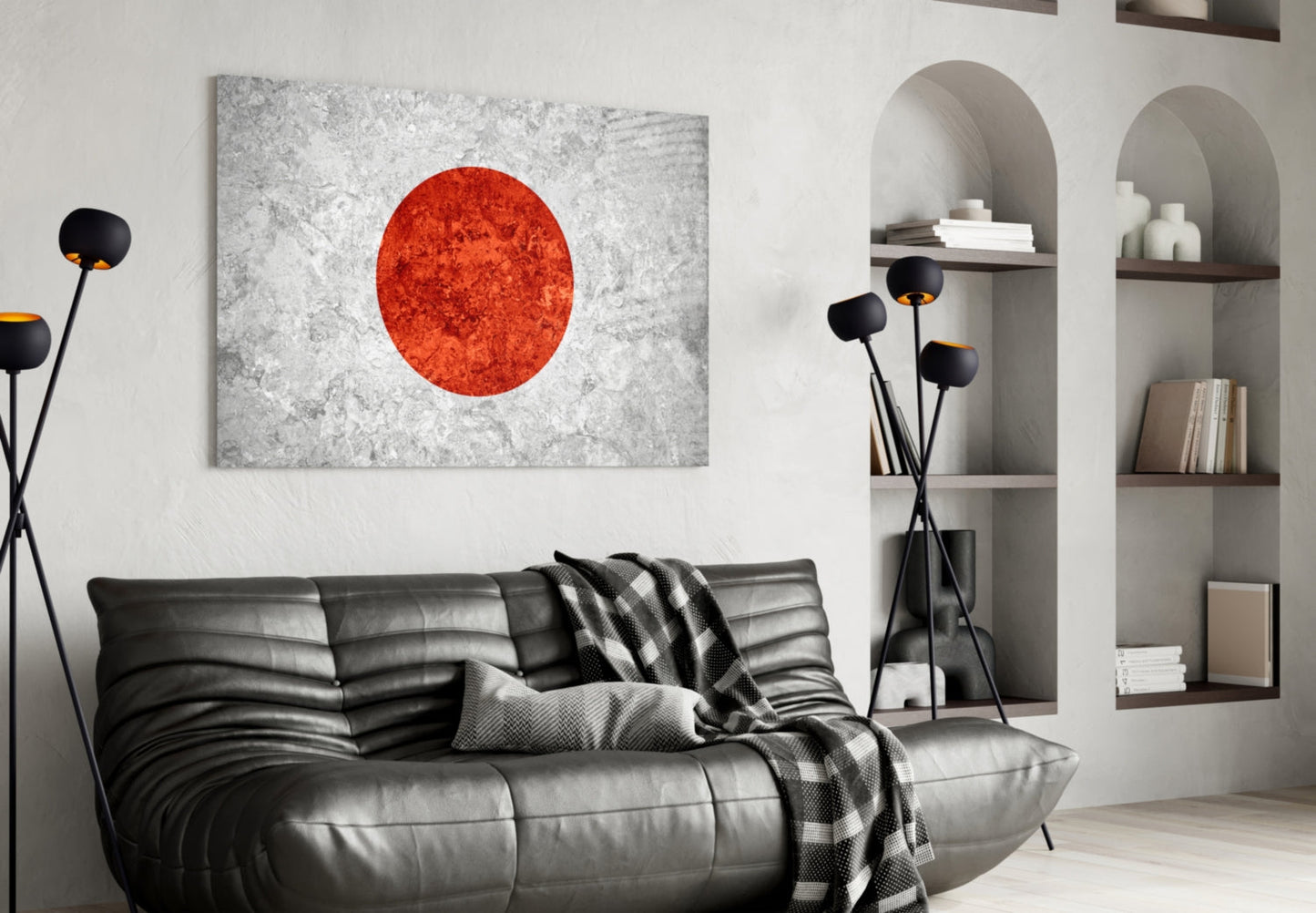 Flag of Japan Glass Wall Art