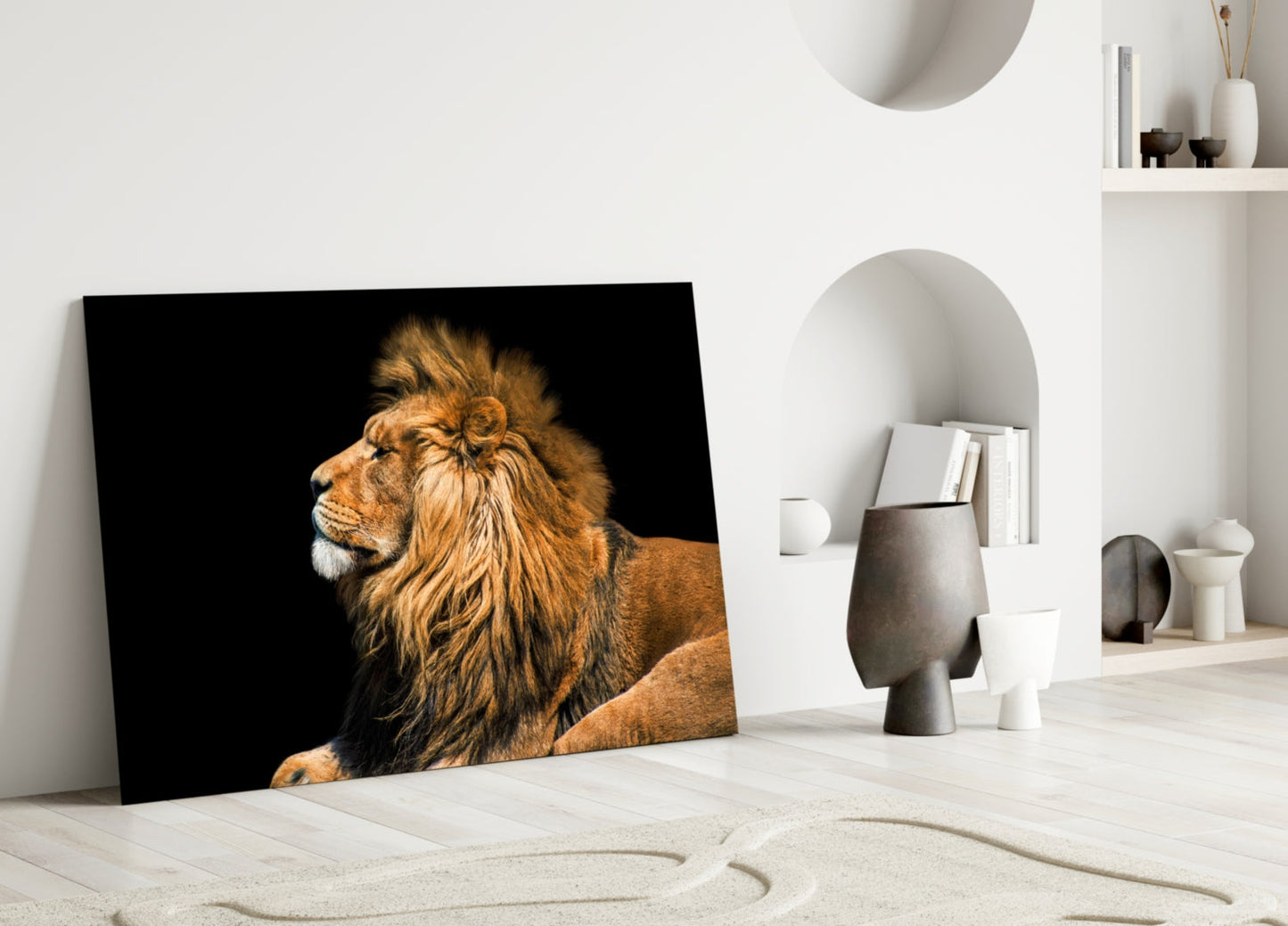 Lion Glass Wall Art
