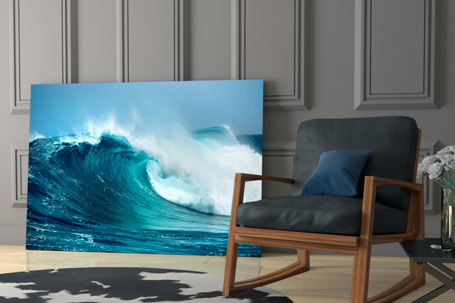 Waves Glass Wall Art