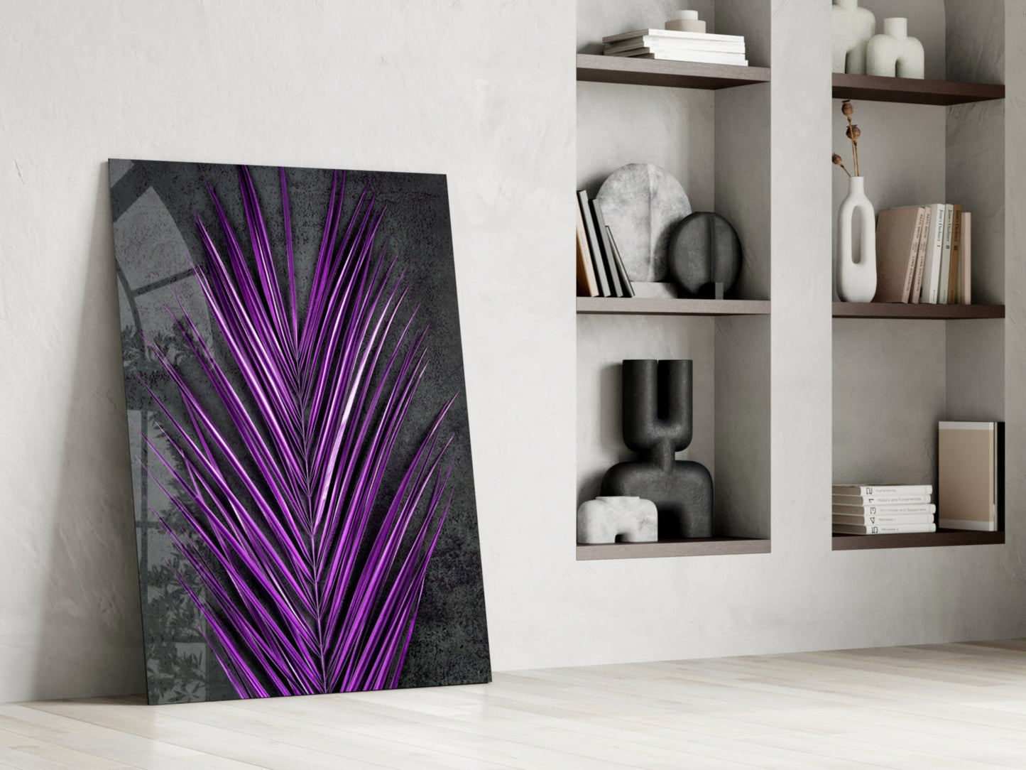 Areca Bunch Glass Wall Art