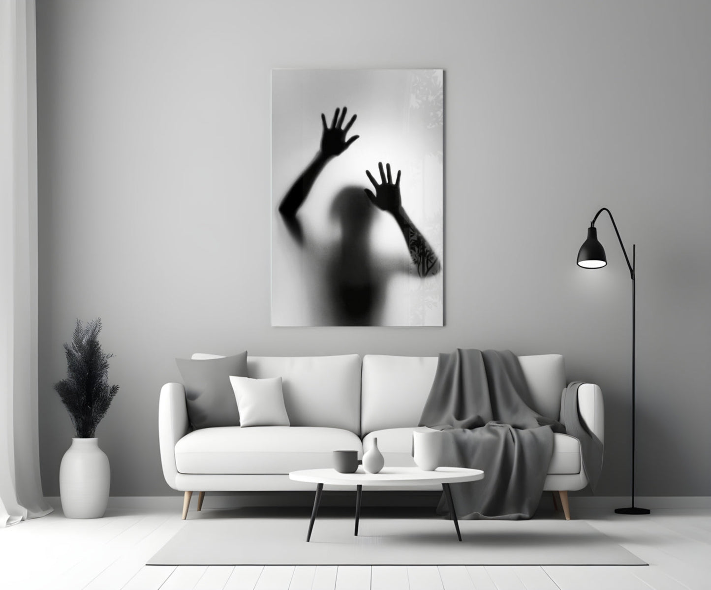 Loneliness Glass Wall Art