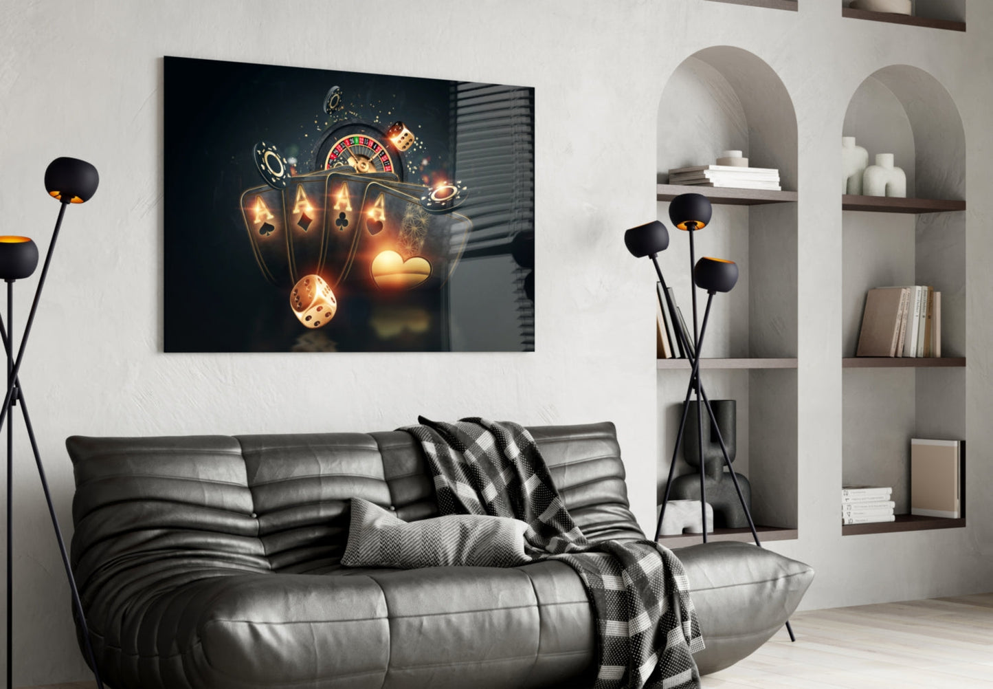 Gambler's Guns Glass Wall Art