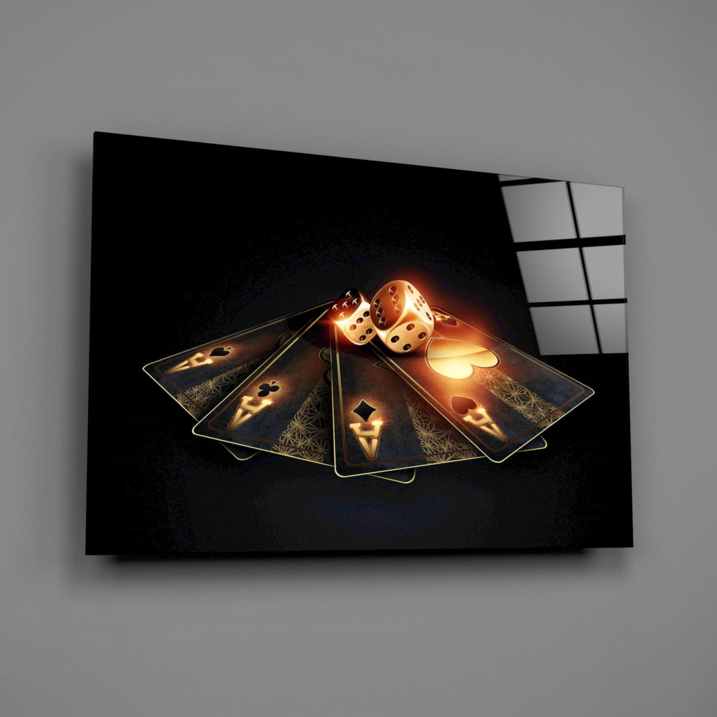 Gambler's Guns Glass Wall Art