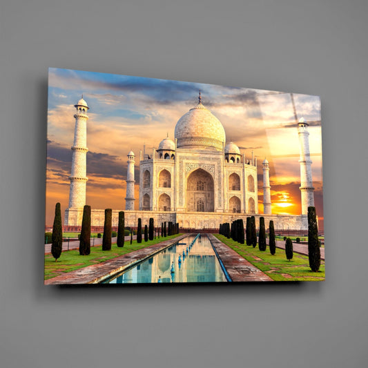Taj Mahal Glass Wall Art