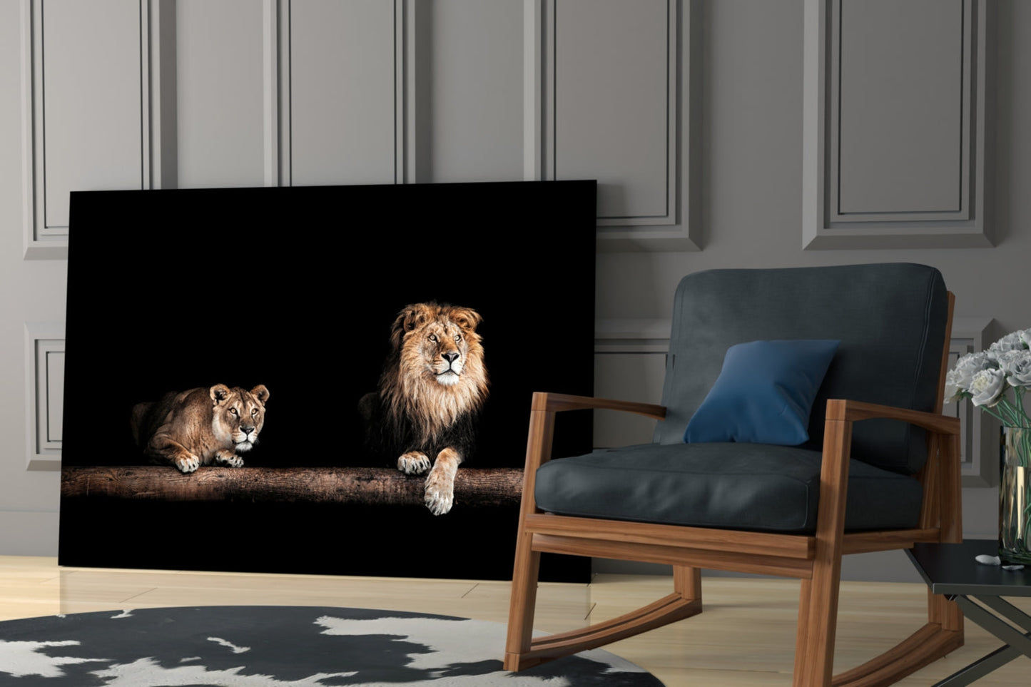 Leo Family Glass Wall Art