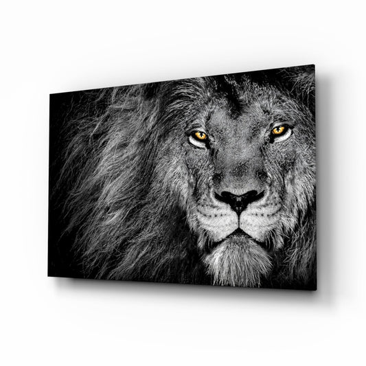 Lion Glass Wall Art