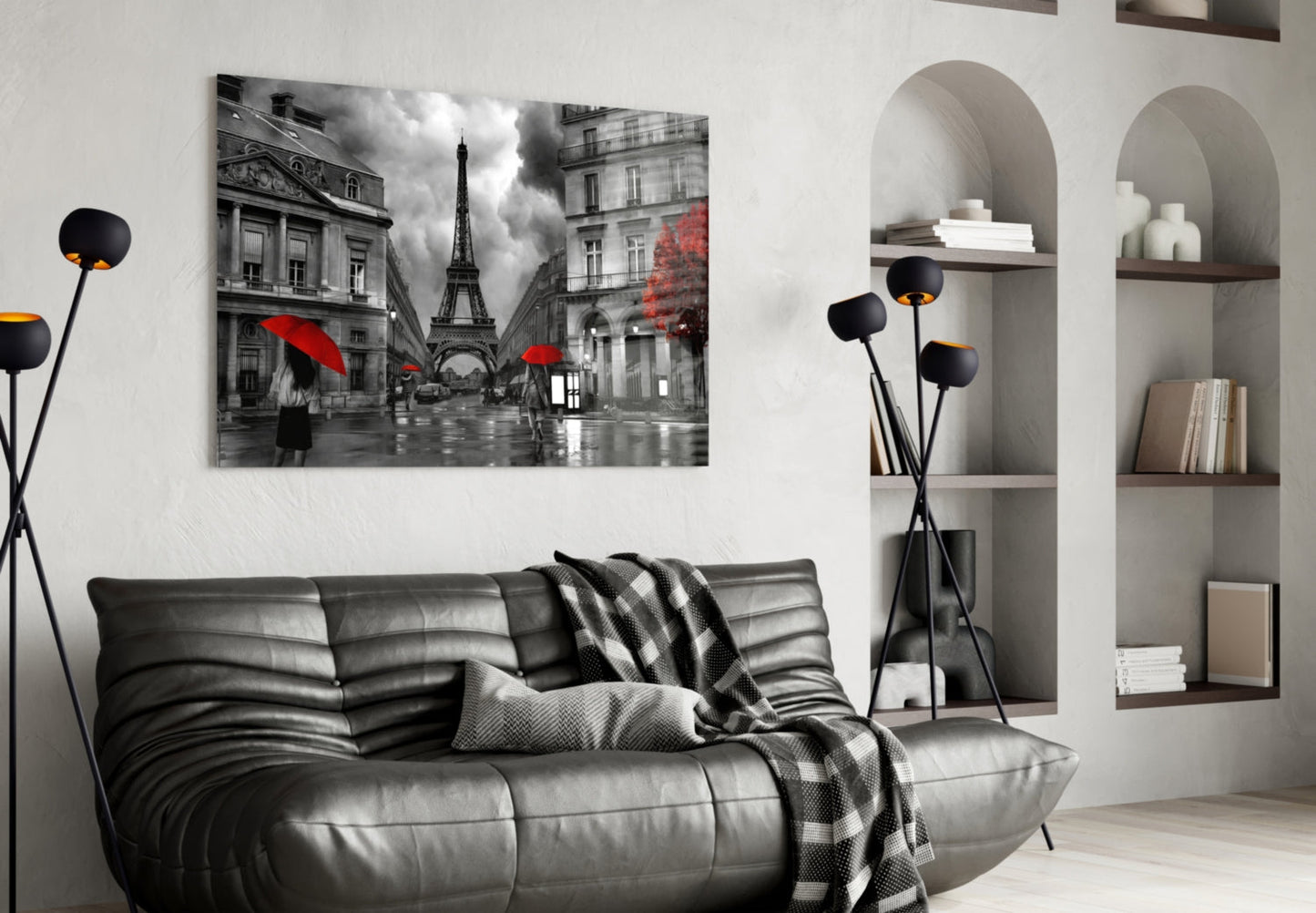 Eiffel Tower Glass Wall Art