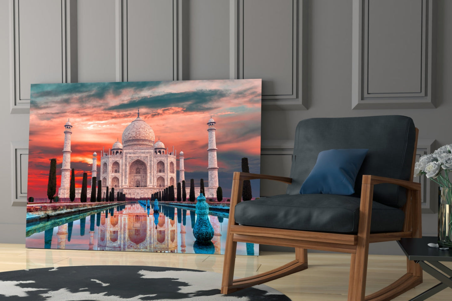 Taj Mahal Glass Wall Art