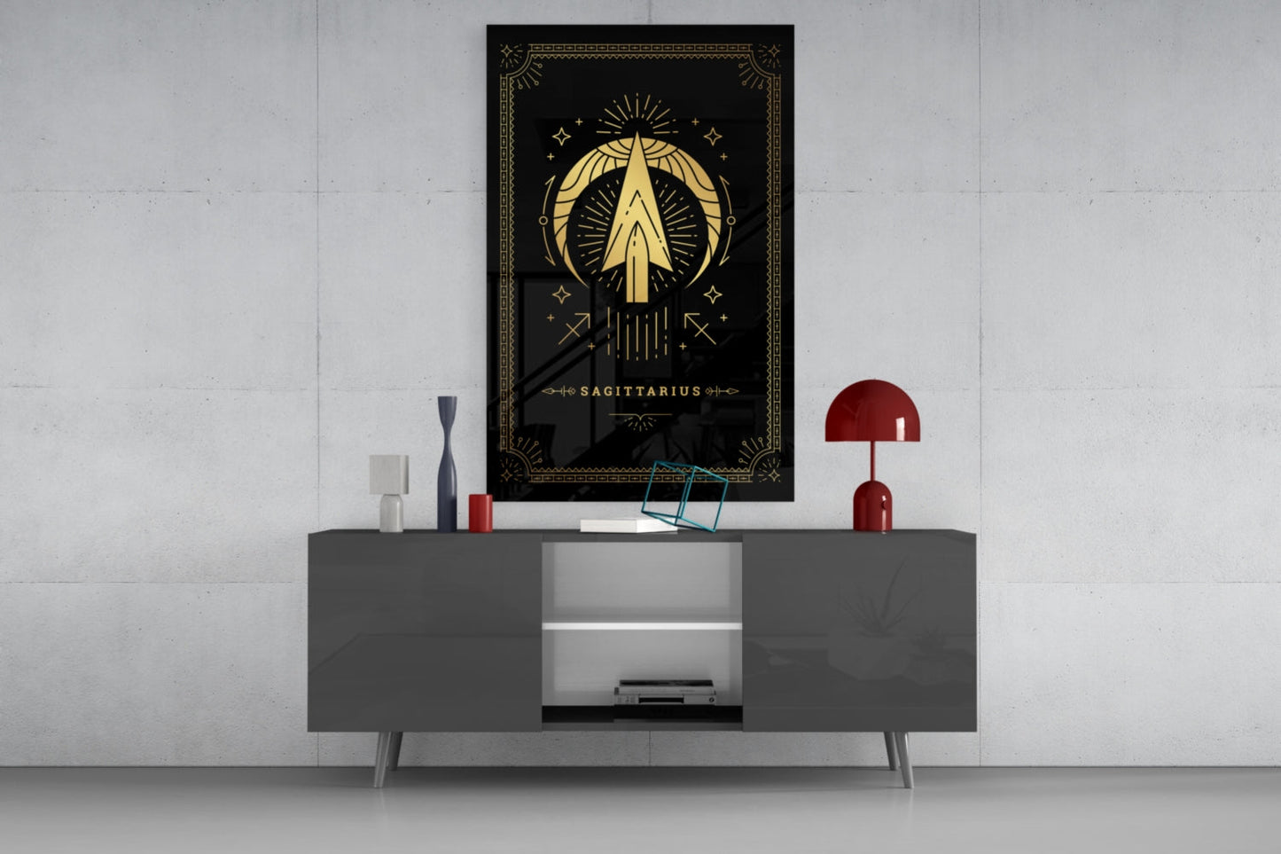 Sagittarius Glass Wall Art