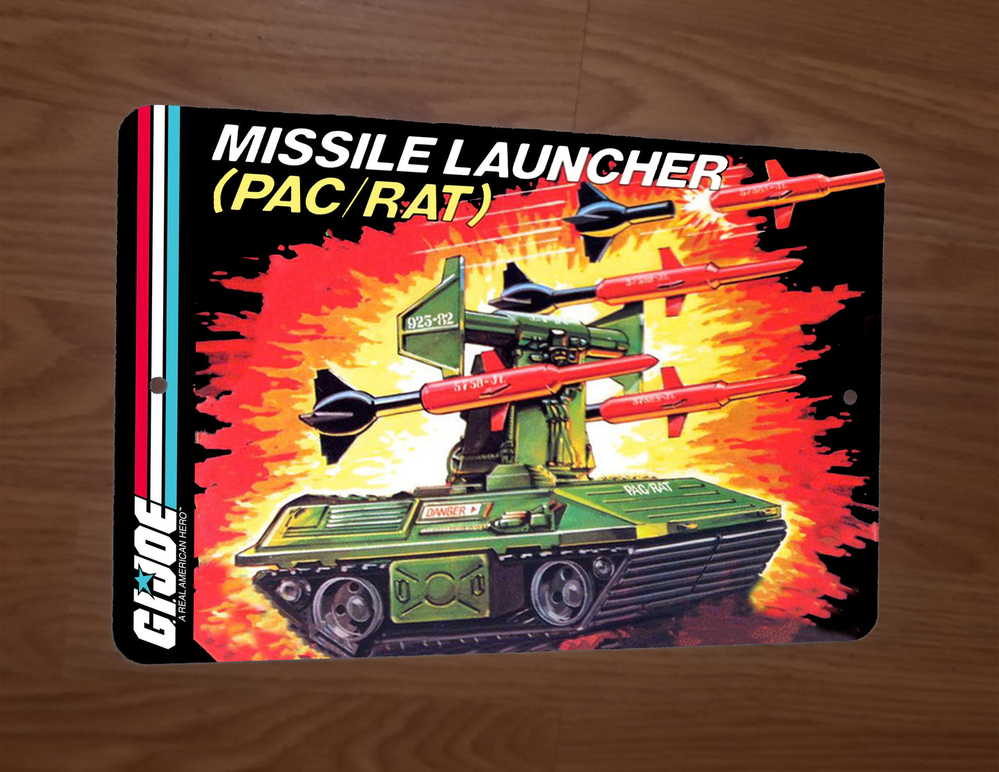 GI Joe Missile Launcher PAC RAT Art 8x12 Metal Wall Sign Retro 80s Cartoon