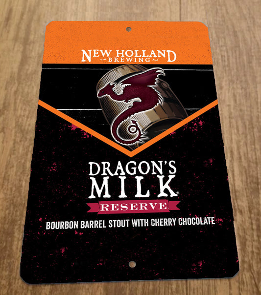 Dragons Milk Reserve Beer Ad New Holland Brewing 8x12 Metal Wall Bar Sign