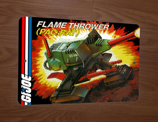 GI Joe Flame Thrower PAC RAT Artwork 8x12 Metal Wall Sign Retro 80s Cartoon