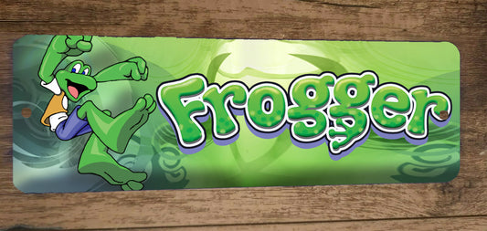 Frogger Classic Arcade Video Game Marquee Banner 4x12 Metal Wall Sign Retro 80s