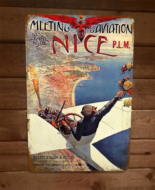 Meeting Aviation Nice PLM Vintage Look 8x12 Metal Wall Sign Garage Poster
