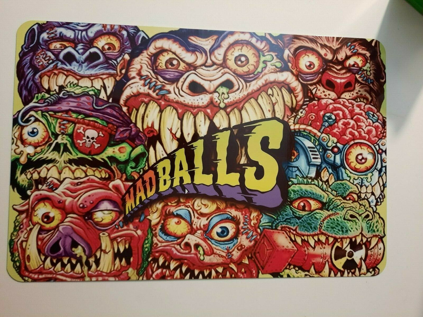 Retro 80s Gross Madballs 8x12 Metal Wall Sign