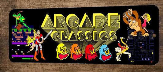 Arcade Classics 4x12 Metal Wall Video Game Sign #3