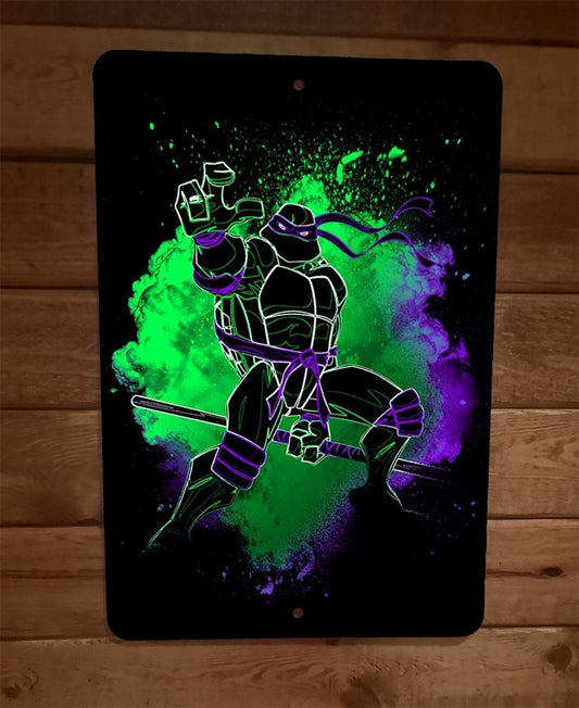 Bo Master Donatello Purple Mutant Ninja Turtle 8x12 Metal Wall Sign Poster TMNT