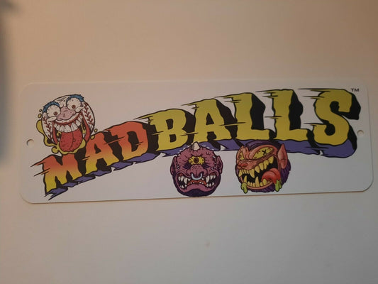 MADBALLS Retro 80s Gross Banner Marquee 4x12 Metal Wall Sign