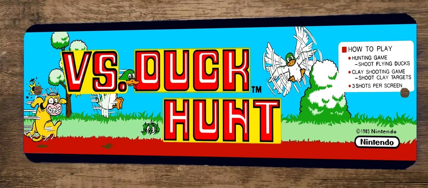 Vs Duck Hunt Arcade 4x12 Metal Wall Video Game Sign