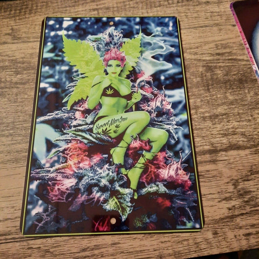Sweet Mary Jane Fairy 420 Ganja Poster Style 8x12 Metal Wall Sign Poster