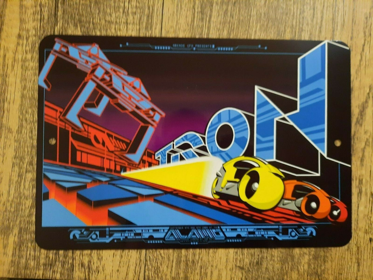 TRON Classic Arcade Video Game 8x12 Metal Wall Sign
