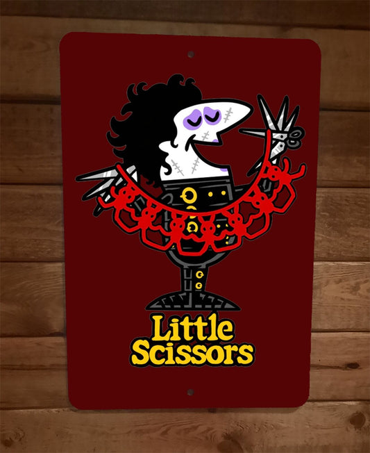 Little Edward Scissors Scissorhands Art 8x12 Metal Wall Sign