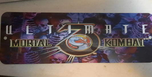Mortal Kombat 3 Ultimate Classic Arcade Game Marquee Banner 4x12 Metal Wall Sign Fighting Video Game