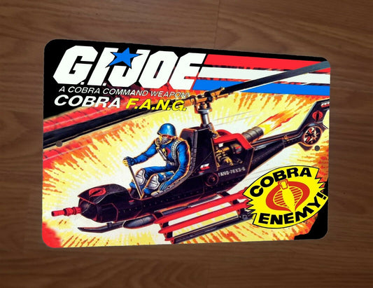 GI Joe Cobra FANG Helicopter Artwork 8x12 Metal Wall Sign Retro 80s Cartoon