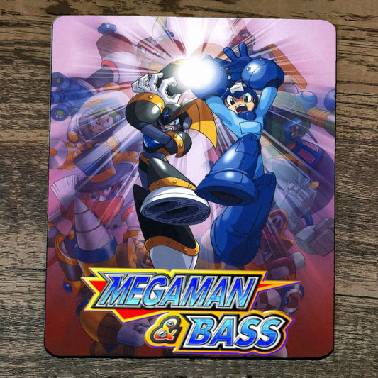 Mouse Pad Mega Man and Bass Classic Arcade Video Game Super NES Art