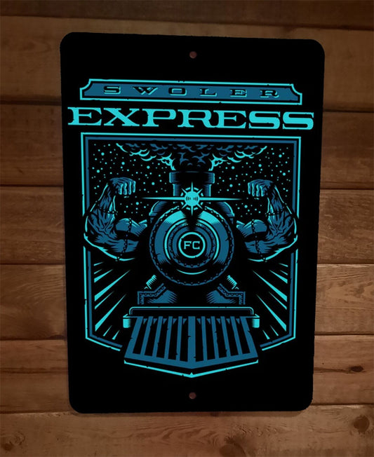 Polar Swoler Express Gym Christmas Xmas 8x12 Metal Wall Sign Poster