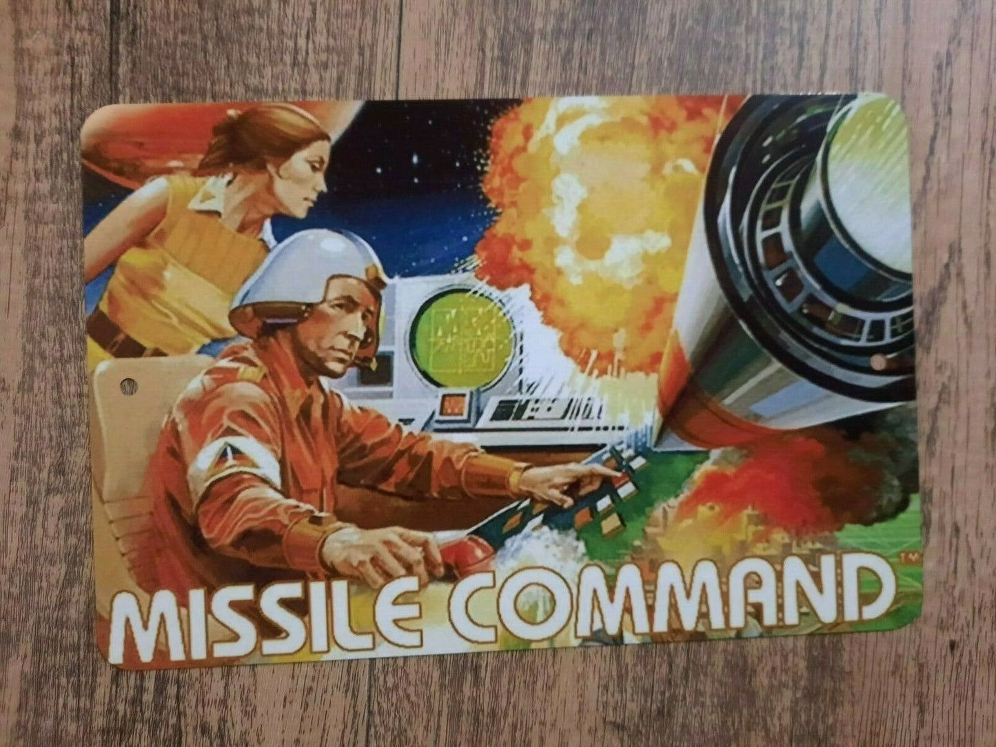 Missile Command 8x12 Metal Wall Sign Classic Arcade Video Game