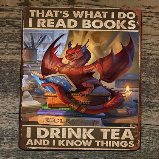 Mouse Pad Thats What I Do Read Books Drink Tea Know Things Dragon