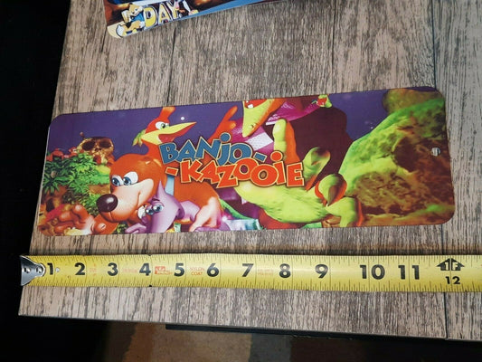 Banjo Kazooie Classic Arcade Marquee Banner 4x12 Metal Wall Sign Video Game