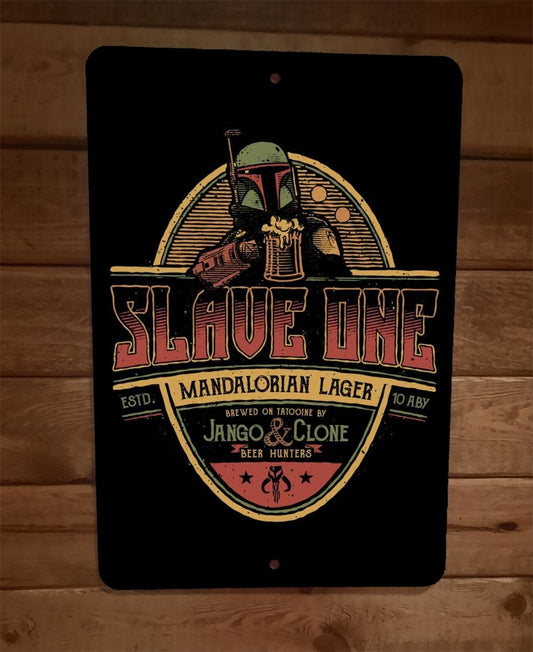 Slave One Mandalorian Lager Beer Boba Fett 8x12 Metal Wall Bar Sign Star Wars