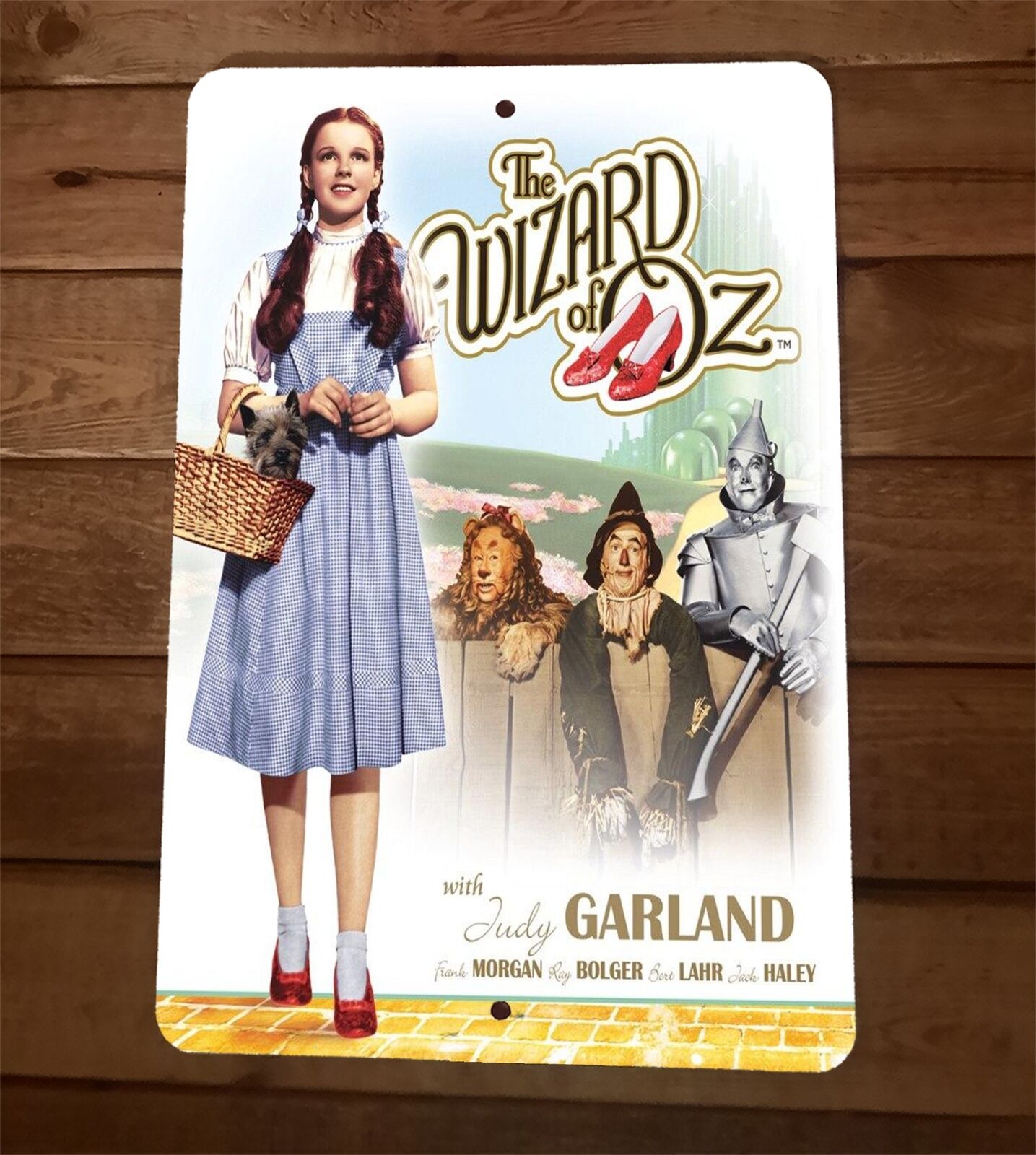 The Wizard of Oz Dorthy and Toto 8x12 Metal Wall Sign Poster