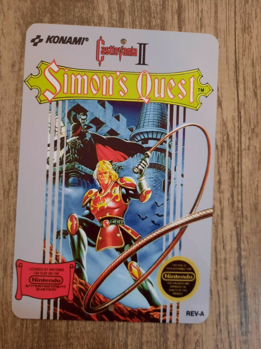 Castlevania II 2  Simons Quest Box Cover 8x12 Metal Wall Sign Retro 80s Video Game Arcade