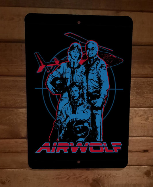 Airwolf 8x12 Metal Wall Sign