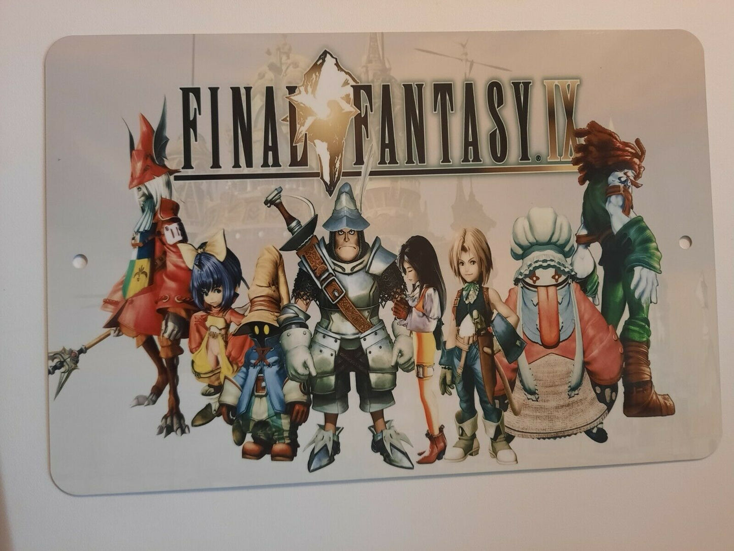Final Fantasy 9 FFIX Artwork 8x12 Metal Wall Sign Video Game Arcade