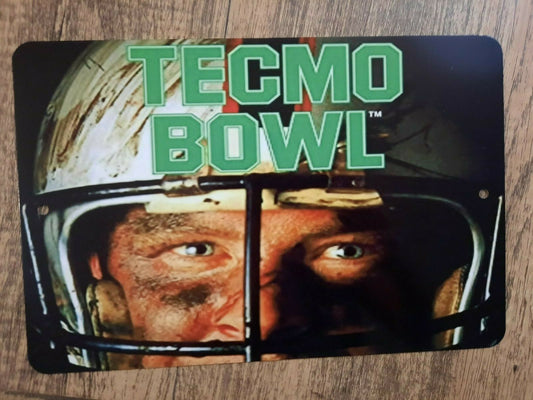 Tecmo Bowl 8x12 Metal Wall Sign Classic Football Video Game