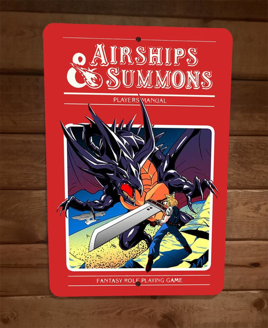 Airships and Summons Parody Final Fantasy 7 FFVIII 8x12 Metal Wall Sign Poster