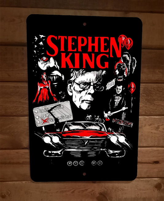 Stephen the King of Horror 8x12 Metal Wall Sign