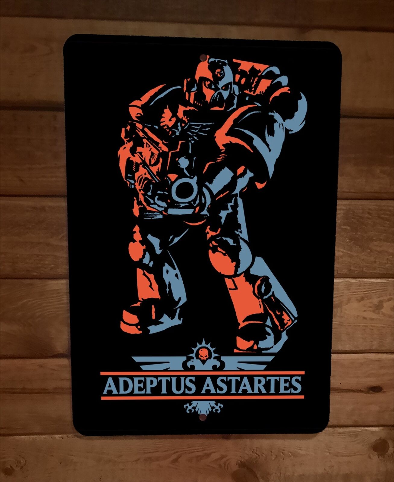 Adeptus Astartes Space Marine Warhammer 8x12 Metal Wall Sign Video Game Arcade