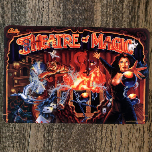 Theater Magic 8x12 Metal Wall Sign Video Game Arcade Poster