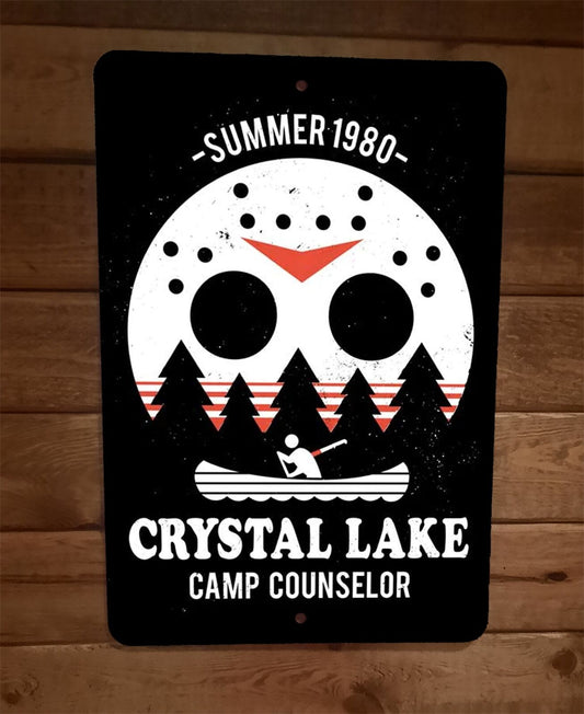 1980 Crystal Lake Camp Counselor 8x12 Metal Wall Sign Poster Friday 13th