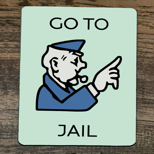 Mouse Pad Go To Jail Monopoly Police